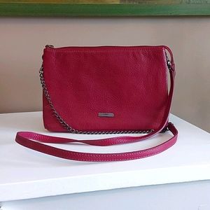 Ecco | NWOT Leather purse, graphite chain